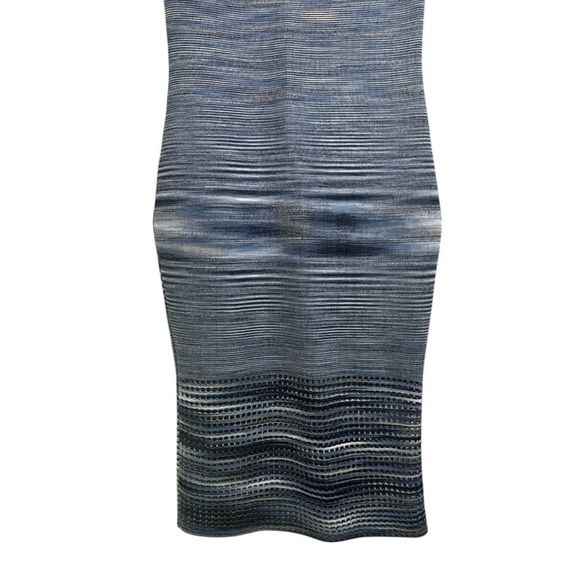 Ronny Kobo Blue Space Dye Knit Bodycon Midi XSmall - Picture 4 of 13